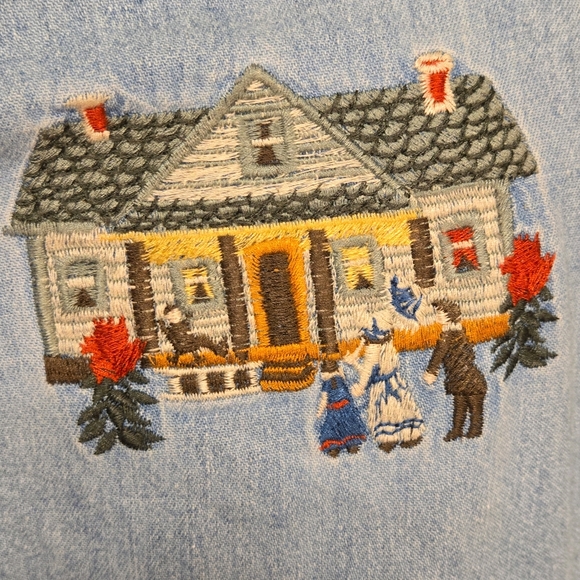 Rare Farm & Ranch Embroidered Vintage Jean Top by Red Ridge Mountain Outfitters - Picture 11 of 16